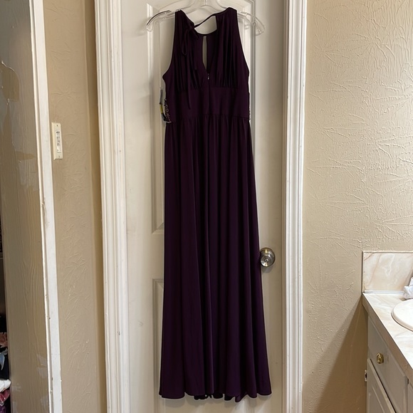 ♻️ New R & M Richards Purple Eggplant Beaded Formal Key Hole Dress size 6 - Picture 4 of 8